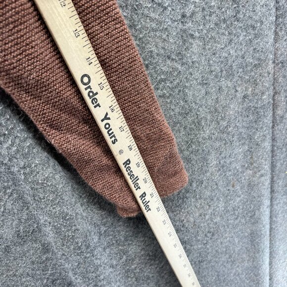 Peruvian Connection Sweater Women Medium Brown Alpaca Blend Knit V Neck Pullover - Picture 3 of 9